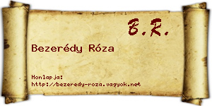 Bezerédy Róza névjegykártya